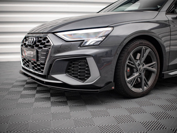 Maxton Design - Street PRO Front Splitter V.1 + Flaps Audi S3 / A3 S-Line 8Y