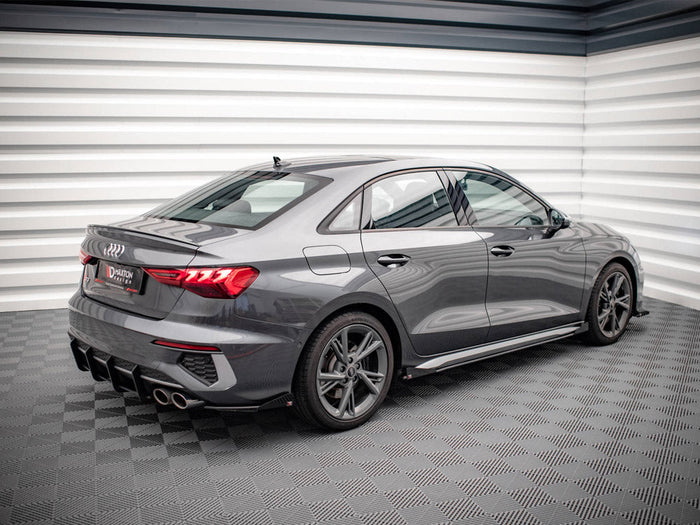 Maxton Design - Street PRO Side Skirts Diffusers + Flaps Audi S3 / A3 S-Line 8Y