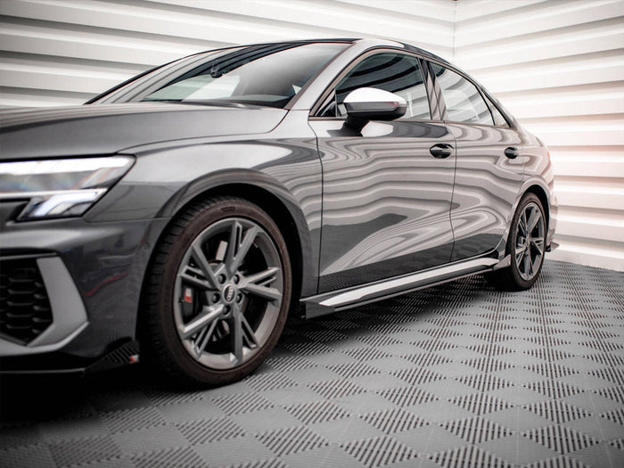 Maxton Design - Street PRO Side Skirts Diffusers + Flaps Audi S3 / A3 S-Line 8Y