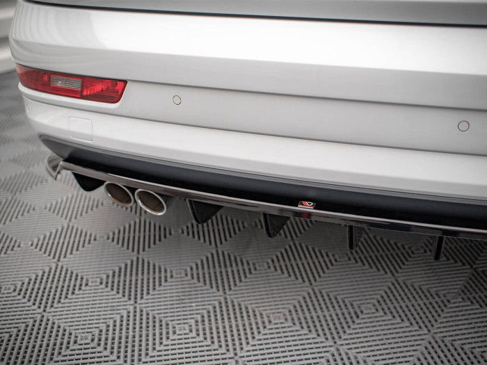Maxton Design - CENTRAL REAR SPLITTER (VERTICAL BARS) AUDI Q3 8U FACELIFT (2014-2018)