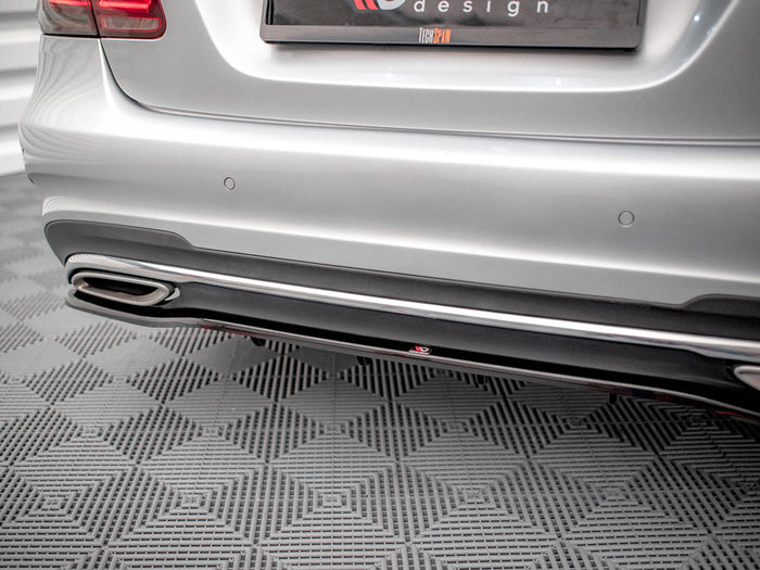 Maxton Design - REAR SPLITTER (VERTICAL BARS) MERCEDES E AMG-LINE SEDAN W212 FACELIFT (2012-2016)