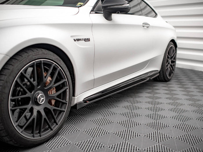 Maxton Design - SIDE SKIRTS DIFFUSERS V.2 MERCEDES-AMG C 63AMG COUPE C205 FACELIFT