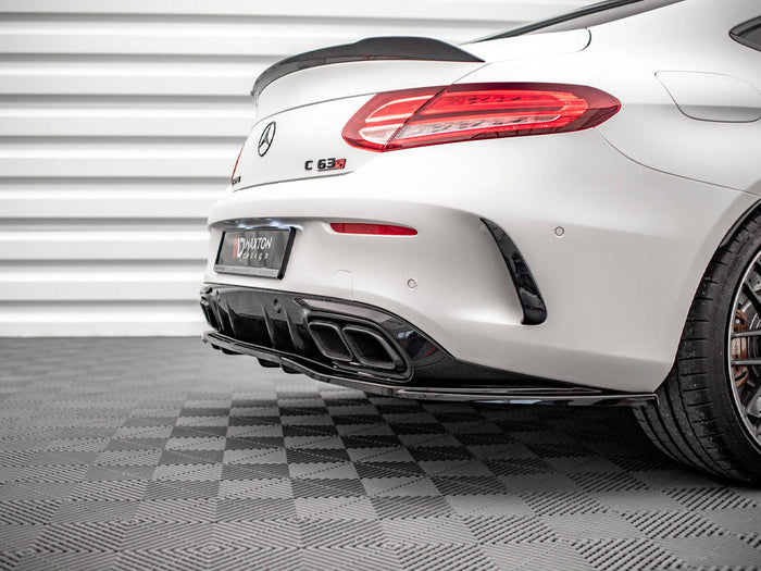 Maxton Design - Rear Splitter (Vertical Bars) Mercedes-AMG C 63AMG Coupe AMG Aero Pack C205 Facelift
