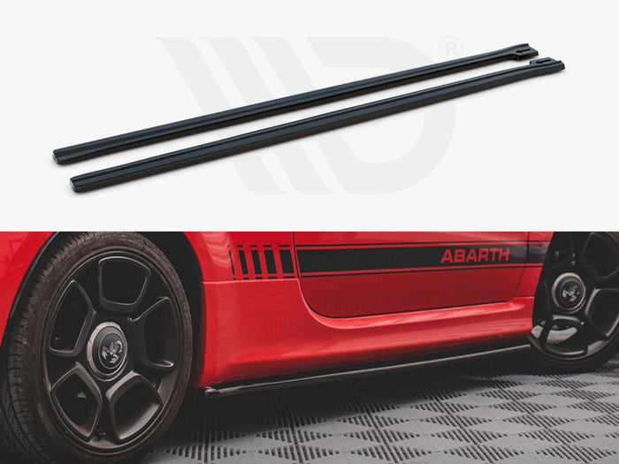 Maxton Design - SIDE SKIRTS DIFFUSERS FIAT 500 ABARTH MK1 FACELIFT (2016-2023)