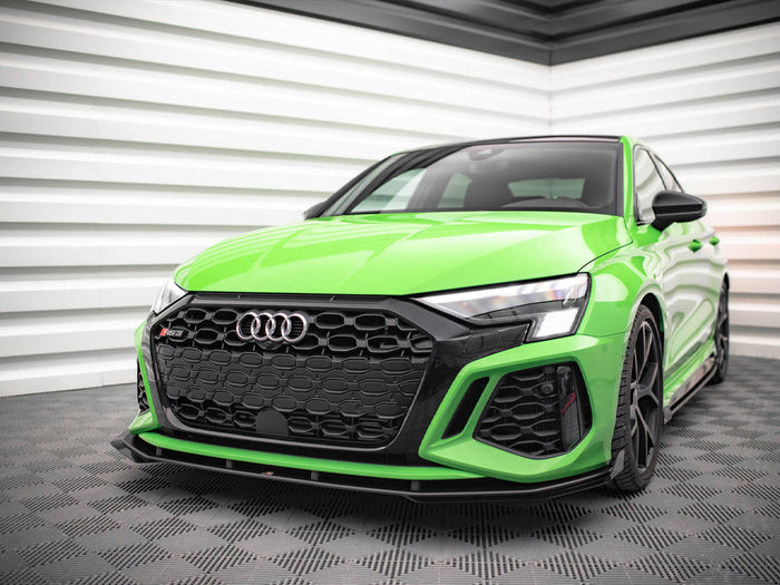 Maxton Design - STREET PRO FRONT SPLITTER V.1 (+FLAPS) AUDI RS3 8Y (2020-)