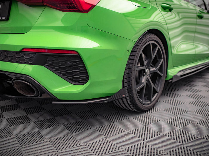 Maxton Design - STREET PRO REAR SIDE SPLITTERS (+FLAPS) AUDI RS3 SEDAN 8Y (2020-)