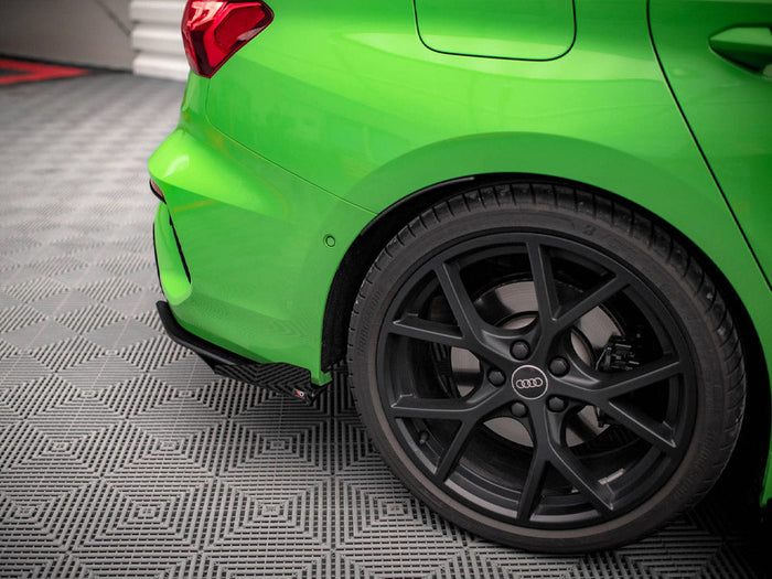 Maxton Design - STREET PRO REAR SIDE SPLITTERS (+FLAPS) AUDI RS3 SEDAN 8Y (2020-)