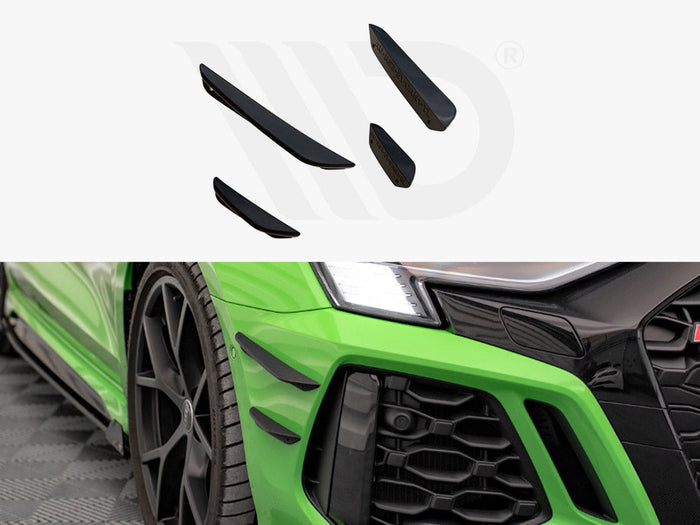 Maxton Design - FRONT BUMPER WINGS (CANARDS) AUDI RS3 8Y (2020-)
