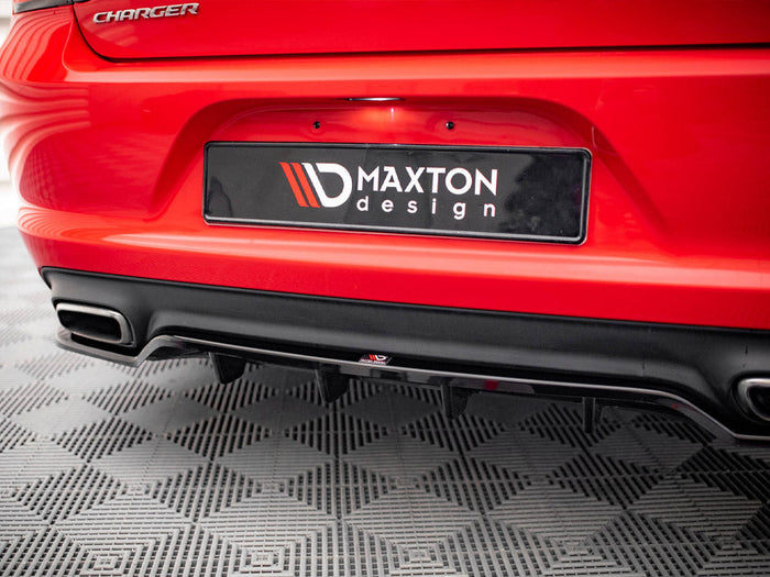 Maxton Design - CENTRAL REAR SPLITTER (VERTICAL BARS) DODGE CHARGER RT MK7 FACELIFT (2014-2023)