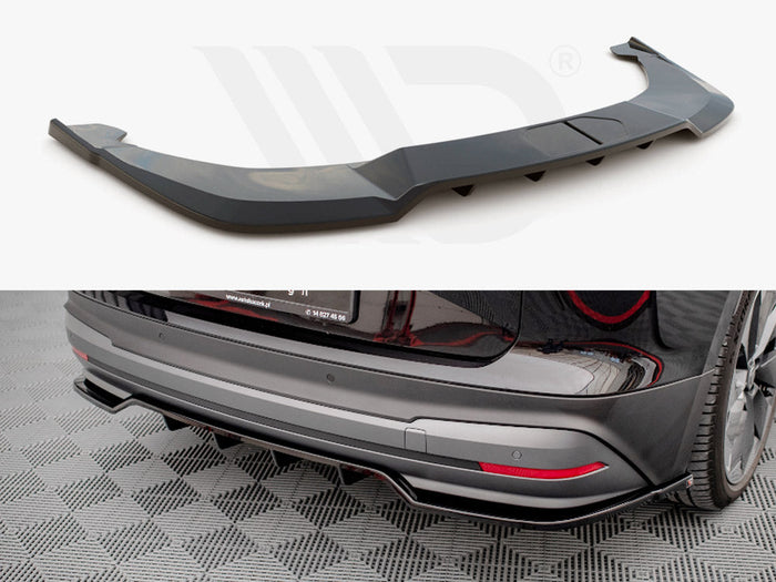 Maxton Design - CENTRAL REAR SPLITTER (VERTICAL BARS) SKODA ENYAQ IV (2020-)