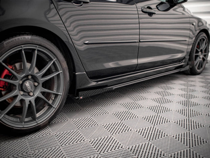Maxton Design - STREET PRO SIDE SKIRTS DIFFUSERS (+FLAPS) MAZDA 3 MPS MK1 (2006-2008)