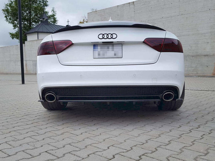 Maxton Design - Central Rear Splitter (Vertical Bars) Audi A5 S-line 8T FL Coupe / Sportback (2011-2016)