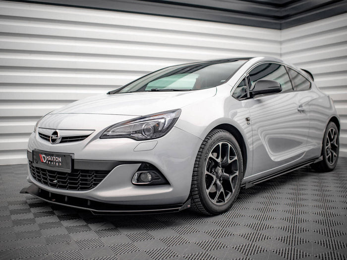 Maxton Design - STREET PRO FRONT SPLITTER V.1 (+FLAPS) OPEL ASTRA GTC OPC-LINE J (2011-2018)