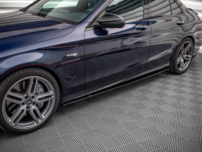 Maxton Design - SIDE SKIRTS SPLITTERS MERCEDES C43 AMG W205 (2018-UP)