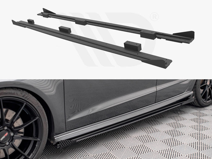 Maxton Design - STREET PRO SIDE SKIRTS DIFFUSERS (+FLAPS) AUDI S3 SPORTBACK 8V FACELIFT