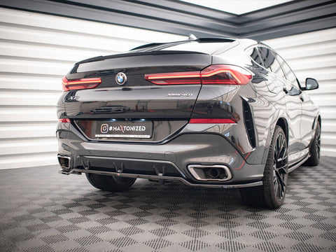 Maxton Design - CENTRAL REAR SPLITTER (VERTICAL BARS) V.3 BMW X6 M-PACK G06