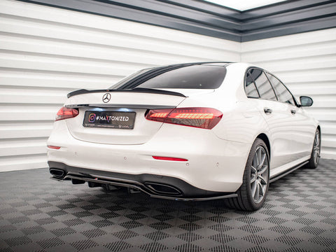 Maxton Design - Central Rear Splitter (Vertical Bars) Mercedes E AMG-Line Sedan W213 Facelift