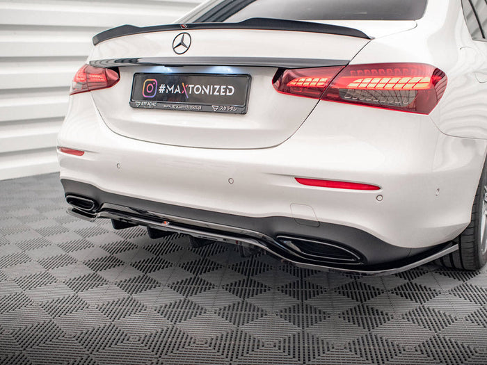 Maxton Design - Central Rear Splitter (Vertical Bars) Mercedes E AMG-Line Sedan W213 Facelift