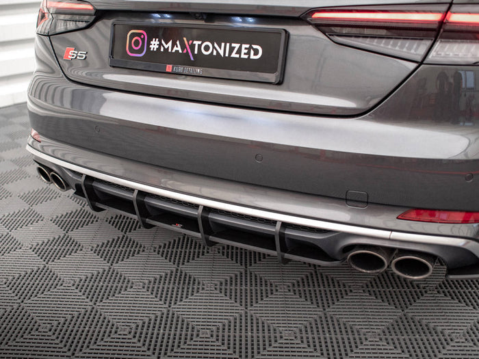 Maxton Design - STREET PRO REAR DIFFUSER AUDI S5 COUPE / SPORTBACK F5