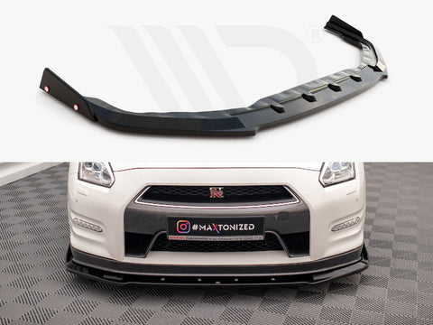 Maxton Design - FRONT SPLITTER + FLAPS NISSAN GTR R35 1ST FACELIFT