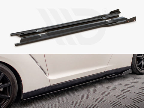 Maxton Design - SIDE SKIRTS DIFFUSERS + FLAPS NISSAN GTR R35 1ST FACELIFT