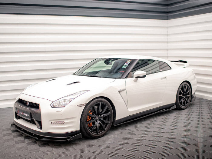 Maxton Design - SIDE SKIRTS DIFFUSERS + FLAPS NISSAN GTR R35 1ST FACELIFT