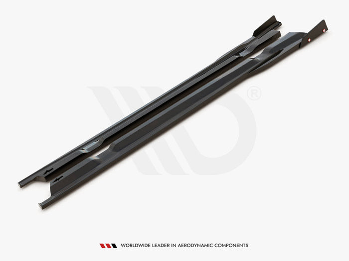 Maxton Design - SIDE SKIRTS DIFFUSERS + FLAPS NISSAN GTR R35 1ST FACELIFT