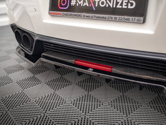 Maxton Design - CENTRAL REAR SPLITTER (VERTICAL BARS) NISSAN GTR R35 1ST FACELIFT