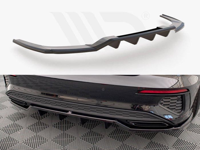 Maxton Design - CENTRAL REAR SPLITTER (VERTICAL BARS) AUDI A3 S-LINE SEDAN 8Y