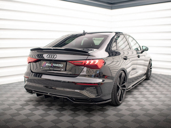 Maxton Design - CENTRAL REAR SPLITTER (VERTICAL BARS) AUDI A3 S-LINE SEDAN 8Y