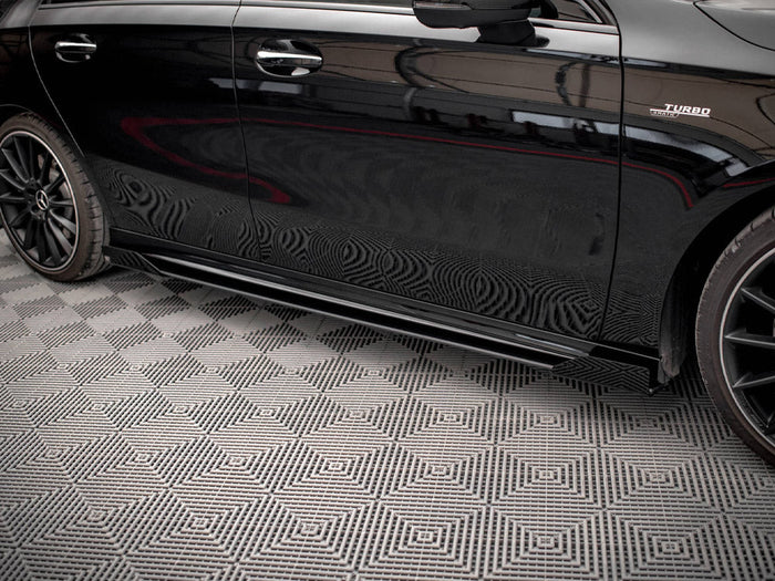 Maxton Design - STREET PRO SIDE SKIRTS DIFFUSERS + FLAPS MERCEDES A35 AMG / AMG-LINE W177