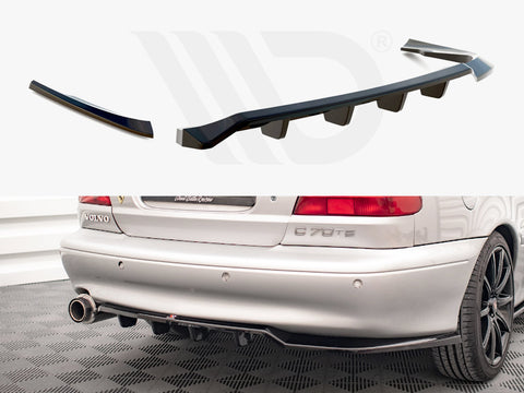 Volvo C70 Mk1 Central Rear Splitter (Vertical Bars) - Maxton Design