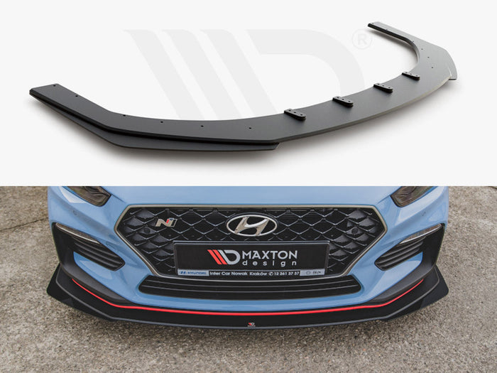 Maxton Design - STREET PRO DURABILITY FRONT SPLITTER + FLAPS HYUNDAI I30 N MK3 HATCHBACK / FASTBACK