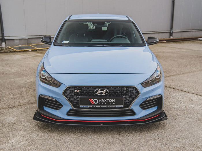 Maxton Design - STREET PRO DURABILITY FRONT SPLITTER + FLAPS HYUNDAI I30 N MK3 HATCHBACK / FASTBACK