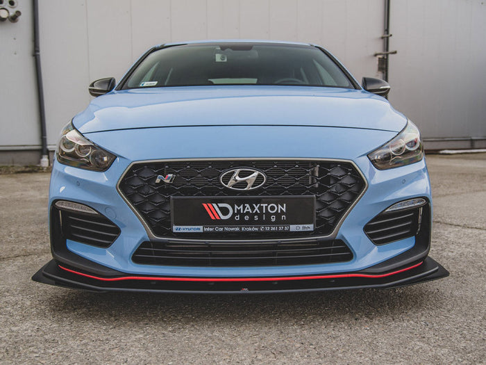 Maxton Design - STREET PRO DURABILITY FRONT SPLITTER + FLAPS HYUNDAI I30 N MK3 HATCHBACK / FASTBACK