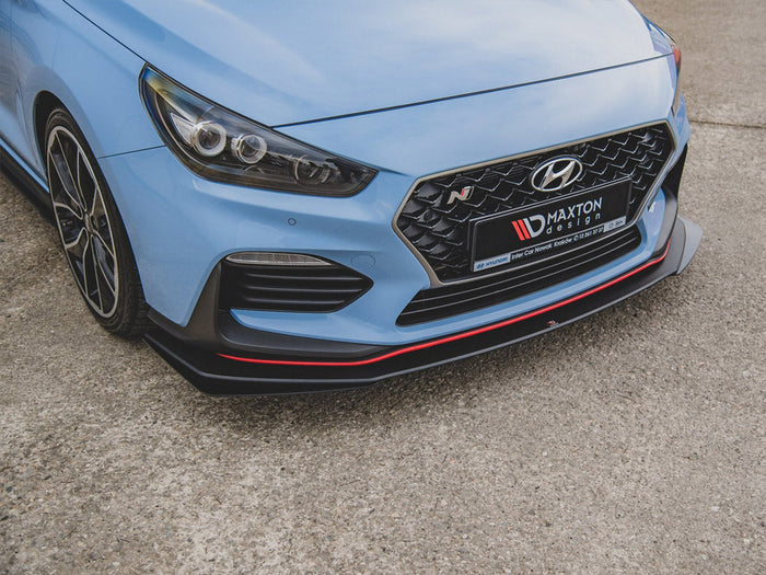 Maxton Design - STREET PRO DURABILITY FRONT SPLITTER + FLAPS HYUNDAI I30 N MK3 HATCHBACK / FASTBACK