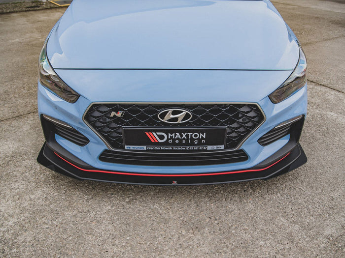 Maxton Design - STREET PRO DURABILITY FRONT SPLITTER + FLAPS HYUNDAI I30 N MK3 HATCHBACK / FASTBACK