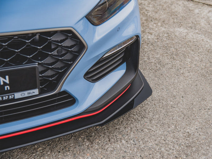 Maxton Design - STREET PRO DURABILITY FRONT SPLITTER + FLAPS HYUNDAI I30 N MK3 HATCHBACK / FASTBACK