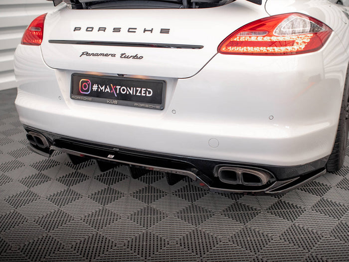 Porsche Panamera Turbo 970 Rear Splitter (Vertical Bars) - Maxton Design