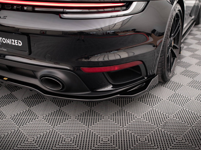 Porsche 911 Turbo S 992 Rear Splitter (Vertical Bars) - Maxton Design
