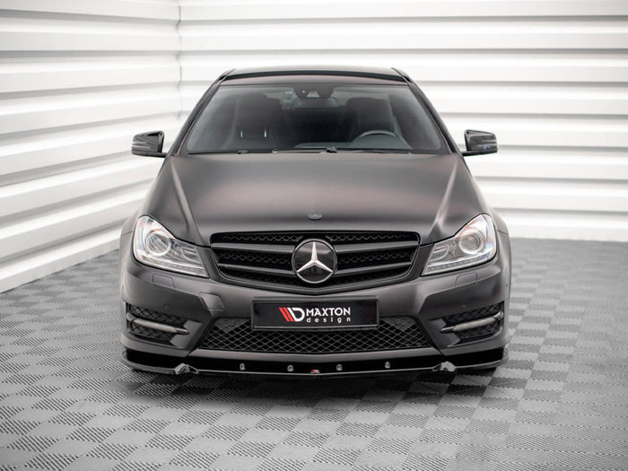 Front Splitter V.1 Mercedes-Benz C Coupe / Sedan / Estate AMG-Line C204 / W204 Facelift / S204 Facelift - Maxton Design