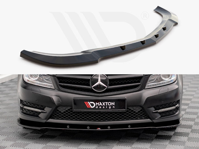 Front Splitter V.2 Mercedes-Benz C Coupe / Sedan / Estate AMG-Line C204 / W204 Facelift / S204 Facelift - Maxton Design