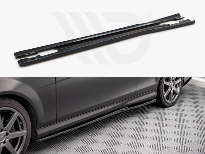 Side Skirts Diffusers Mercedes-Benz C Coupe / Sedan / Estate AMG-Line C204 / W204 Facelift / S204 Facelift - Maxton Design