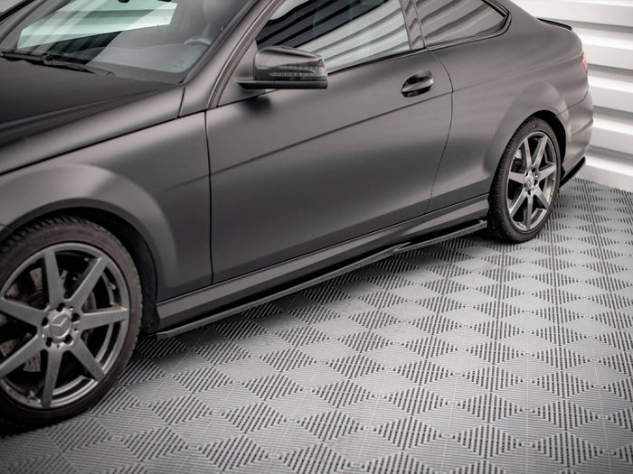 Side Skirts Diffusers Mercedes-Benz C Coupe / Sedan / Estate AMG-Line C204 / W204 Facelift / S204 Facelift - Maxton Design