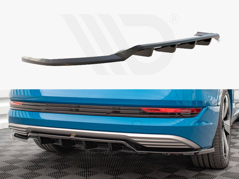 Audi e-Tron Central Rear Splitter (Vertical Bars) - Maxton Design