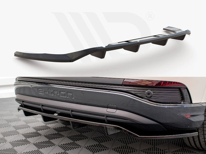 Audi Q4 e-Tron Sportback Mk1 Central Rear Splitter (Vertical Bars) - Maxton Design