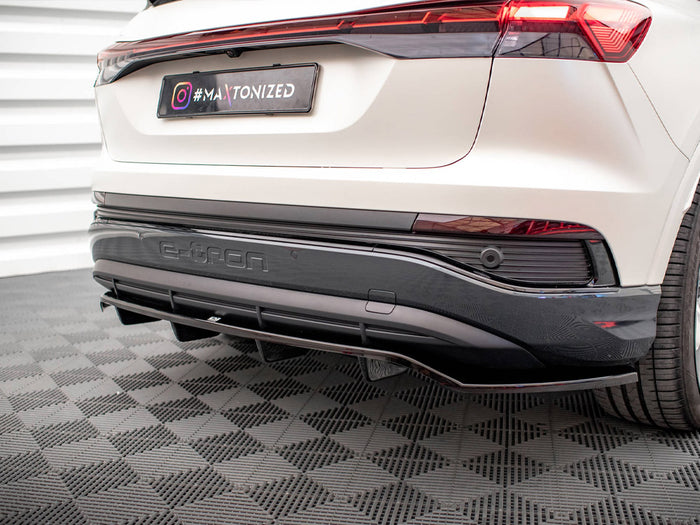 Audi Q4 e-Tron Sportback Mk1 Central Rear Splitter (Vertical Bars) - Maxton Design
