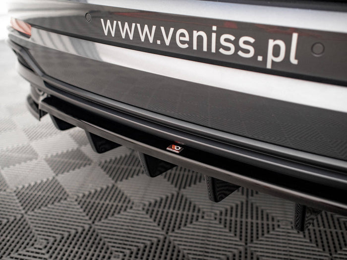 Audi Q3 S-Line F3 Central Rear Splitter (Vertical Bars) - Maxton Design