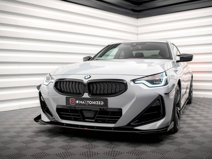 Maxton Design - STREET PRO FRONT SPLITTER + FLAPS BMW 2 COUPE M-PACK / M240I G42