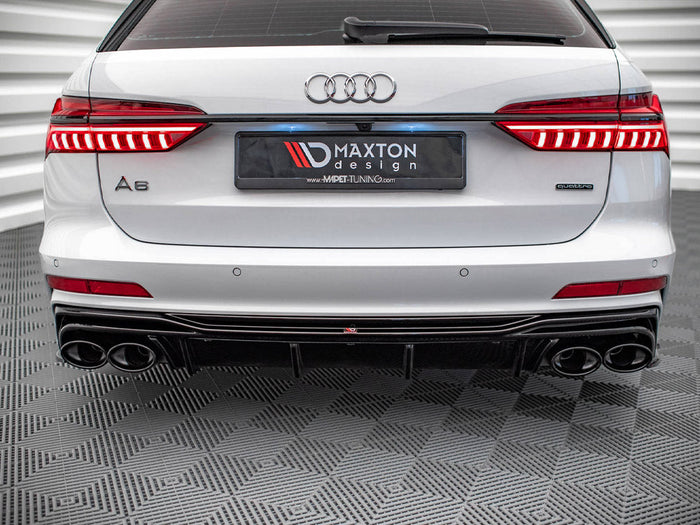 Maxton Design - REAR VALANCE + EXHAUST ENDS IMITATION AUDI S6 / A6 S-LINE C8